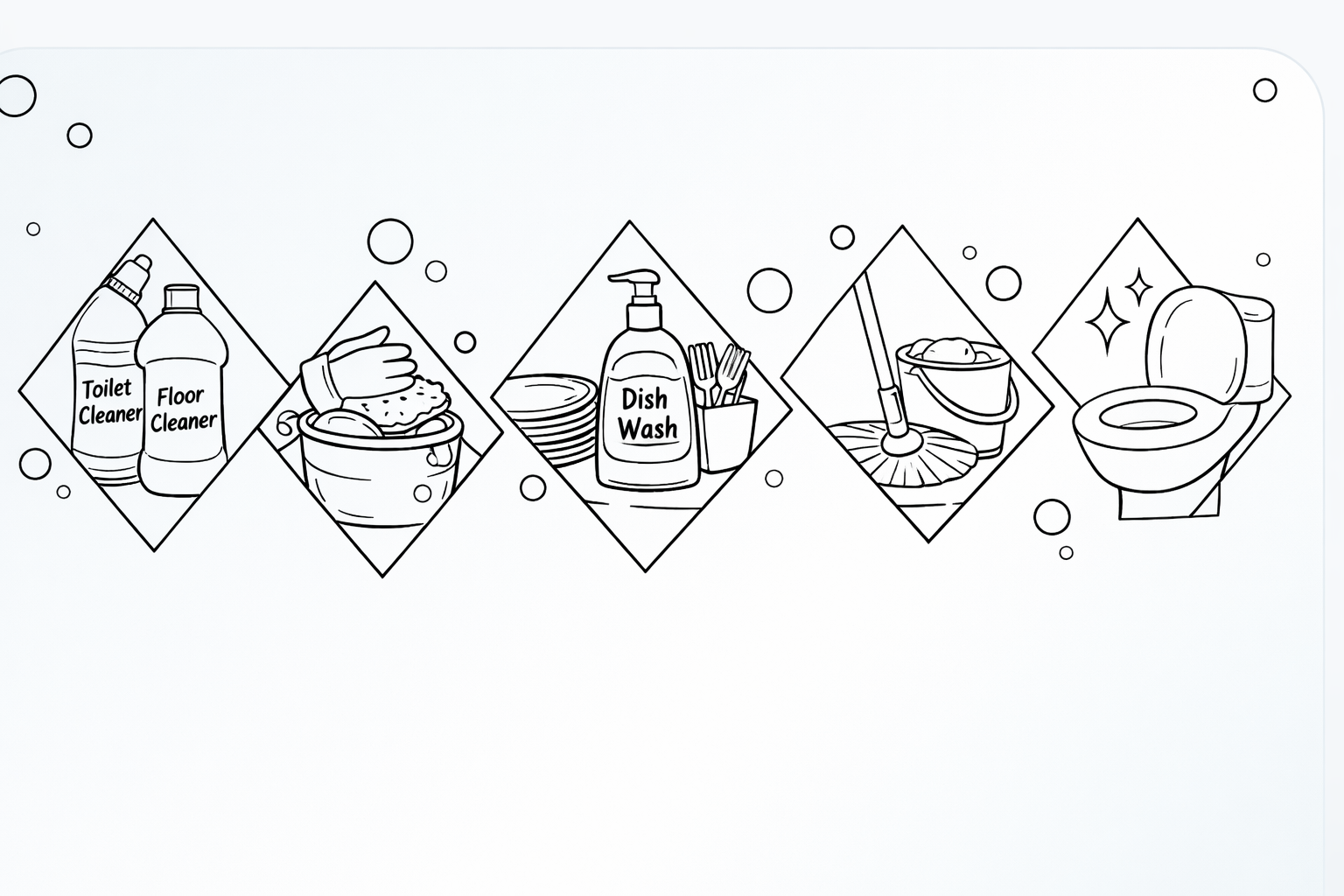 Home essentials illustration